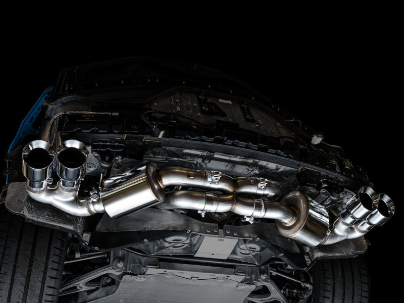 AWE Tuning 3015-42151 FITS 2020 Chevrolet Corvette (C8) Touring Edition Exhaust - Quad Chrome Silver Tips