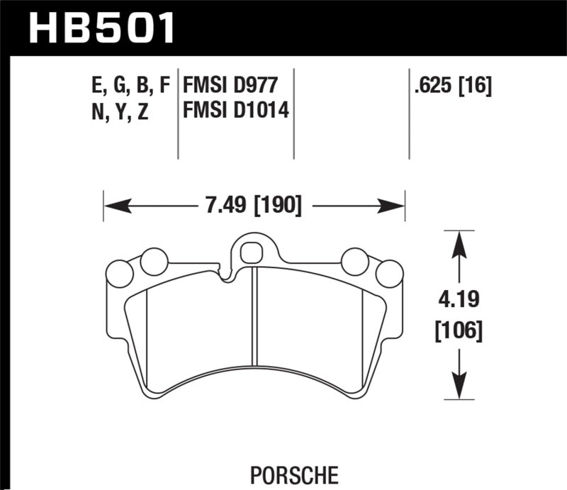 Hawk Porsche HPS Street Front Brake Pads - free shipping - Fastmodz
