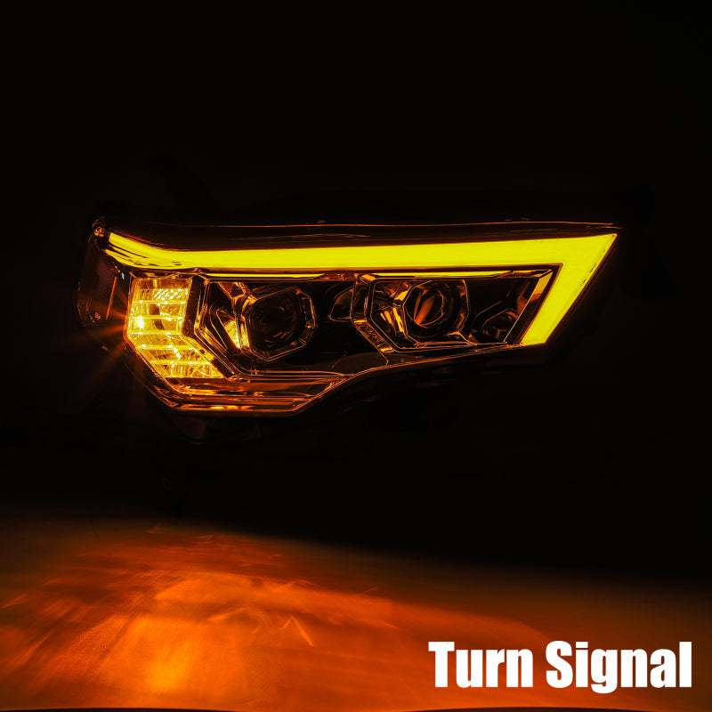 AlphaRex 880731 FITS 14-20 Toyota 4Runner PRO-Series Projector Headlights Plank Style Chrm w/Sequential Signal