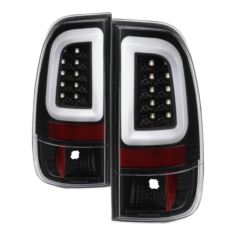 SPYDER 5084712 - Spyder 08-16 Ford Super Duty F-250 V3 Light Bar LED Tail LightsBlack (ALT-YD-FS07V3-LBLED-BK)