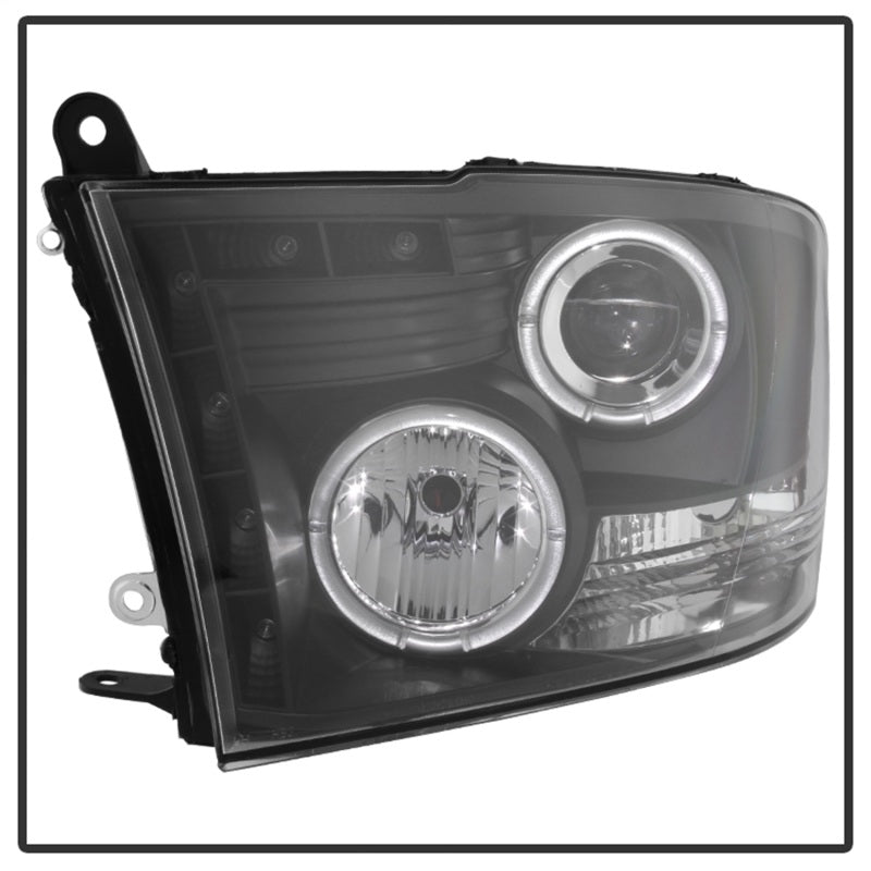 SPYDER 5010032 - Spyder Dodge Ram 1500 09-14 10-14 Projector Headlights Halogen- LED Halo LEDBlk PRO-YD-DR09-HL-BK