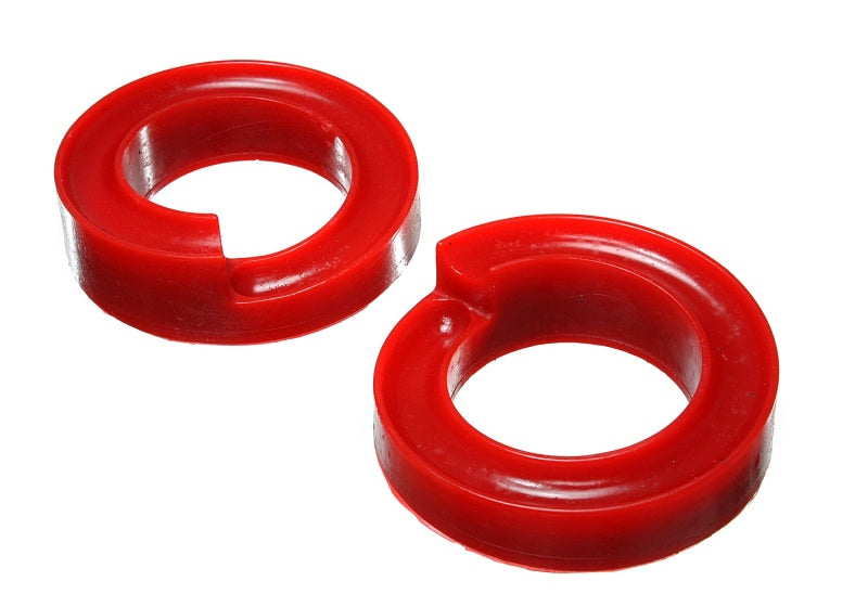 Energy Suspension 4.6111R - 2005-07 Ford F-250/F-350 SD 2/4WD Front Coil Spring Isolator Set Red