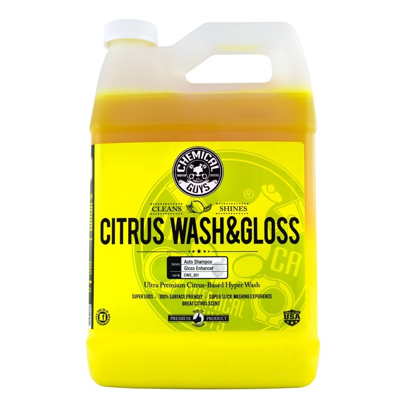 Chemical Guys CWS_301 - Citrus Wash & Gloss Concentrated Car Wash1 Gallon