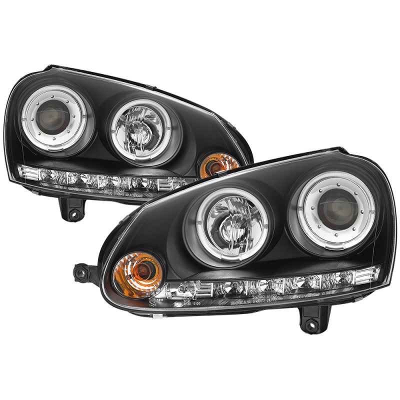 SPYDER 5012098 - Spyder Volkswagen GTI 06-09/Jetta 06-09 Halogen Model OnlyLED Halo DRL Black PRO-YD-VG06-HL-BK