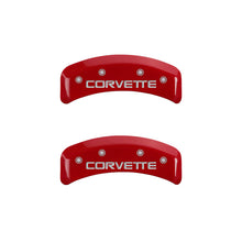 Load image into Gallery viewer, MGP 13013SCV4RD FITS 4 Caliper Covers Gloss Red Engraved with Corvette C4 (Full Kit 4 Pieces)