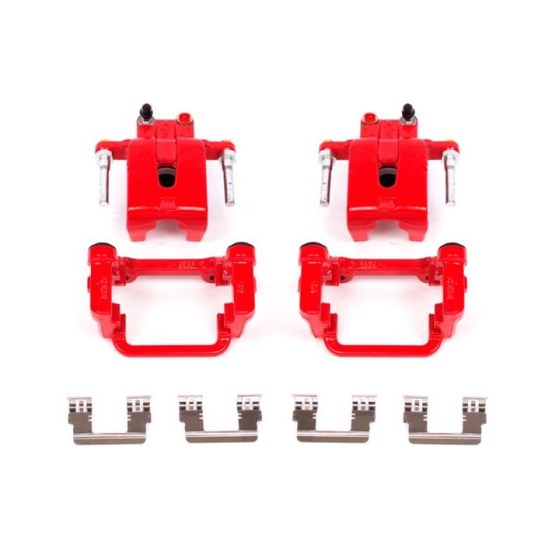 Power Stop 05-19 Chrysler 300 Rear Red Calipers w/Brackets - Pair - free shipping - Fastmodz
