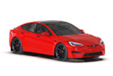 Rally Armor MF101-UR-BLK-MBK FITS: FITS 21-23 Tesla Model S/ S Plaid Black UR Mud Flap w/ Metallic Black Logo