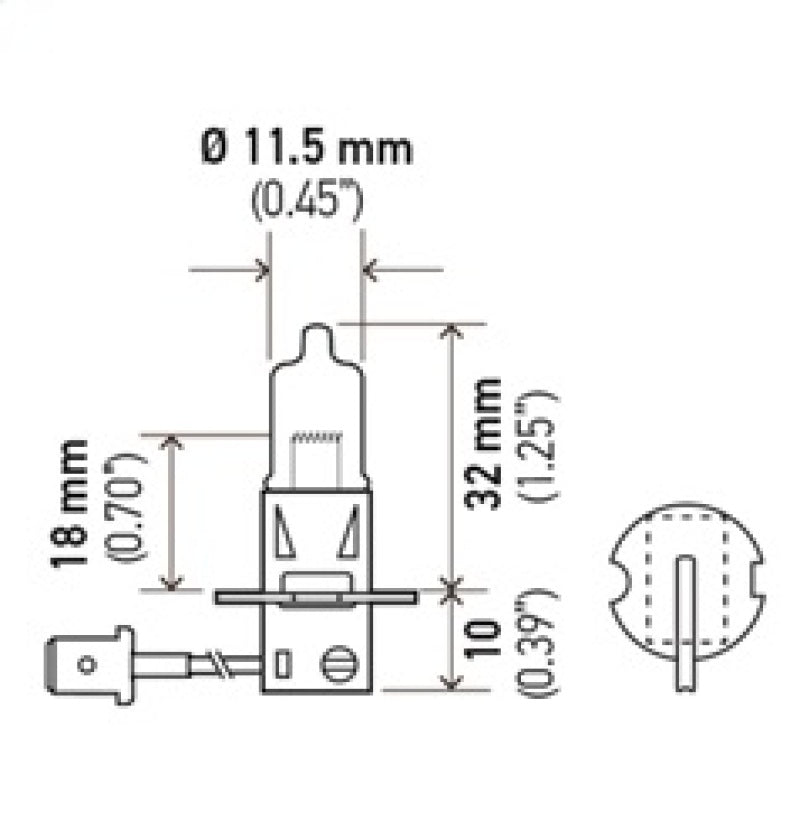 Hella H71070662 - Optilux H3 12V/55W XY Extreme Yellow Bulb