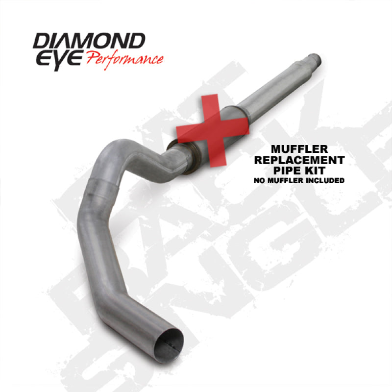 Diamond Eye Performance K5344A-RP - Diamond Eye KIT 5in CB MFLR RPLCMENT PIPE SGL AL: 03-07 FORD 6.0L F250/F350