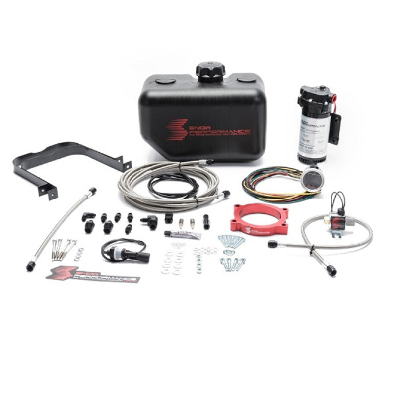 Snow Performance SNO-2161-BRD - 16-17 Camaro Stg 2 Boost Cooler F/I Water Injection Kit (SS Braided Line & 4AN)