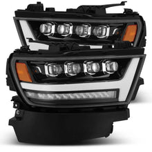 Load image into Gallery viewer, AlphaRex 880516 - 19-20 Ram 1500HD NOVA LED Proj Headlights Plank Style Gloss Blk w/Activ Lght/Seq Signal/DRL