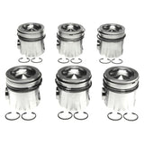 Mahle OE 2243673WR040 - Cummins B 5.9L .040 05-HO 17.1:1 CR Vin C Eng ETH Piston With Rings Set (Set of 6)