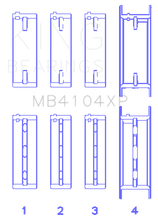 Load image into Gallery viewer, King Engine Bearings MB4104XP -  -Fits: Nissan VG30DE/VG30DETT (Size STD) Performance Main Bearing Set