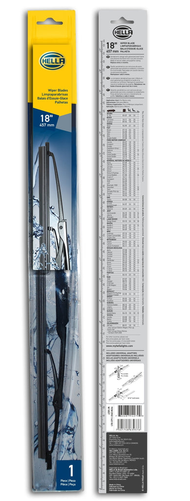 Hella 9XW398114018/I - Standard Wiper Blade 18inSingle