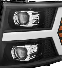 Load image into Gallery viewer, AlphaRex 880205 FITS 07-13 Chevy 1500HD PRO-Series Proj Headlight Plank Style Matte Blk w/Activ Light/Seq Signal