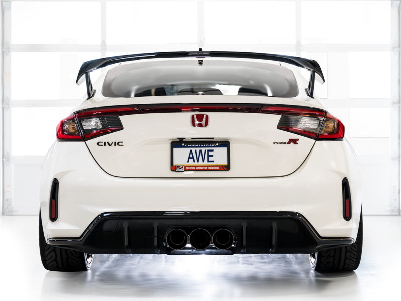 AWE Tuning 3020-53287 FITS 2023 Honda Civic Type R FL5 Track Edition Exhaust w/ Triple Diamond Black Tips