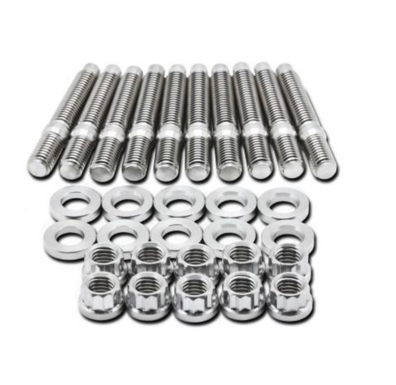 BLOX Racing BXFL-00309-10 - SUS303 Stainless Steel Manifold Stud Kit M8 x 1.25mm 65mm in Length10-piece