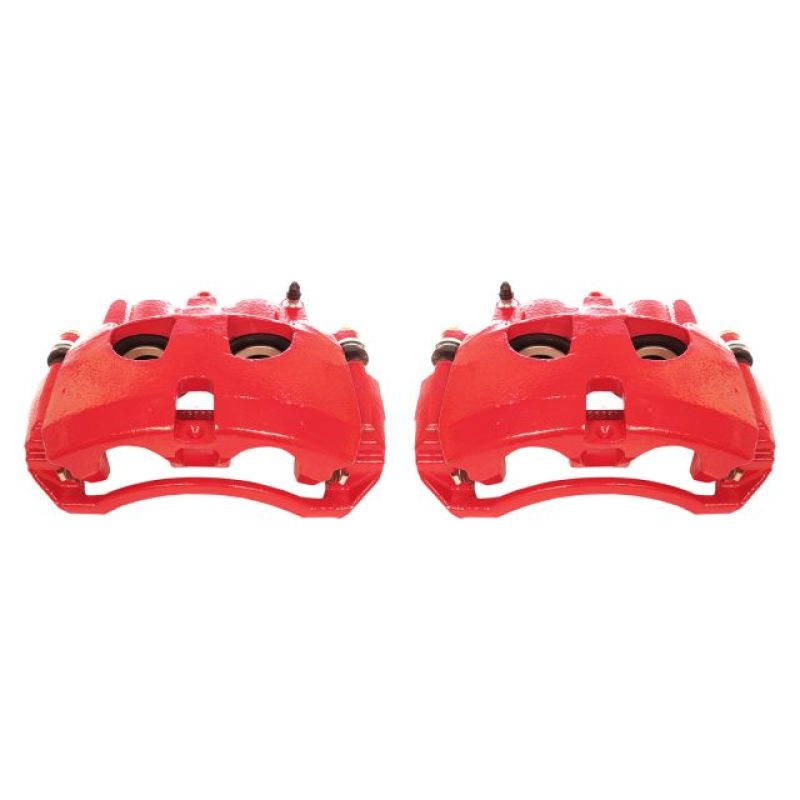 Power Stop 09-10 Dodge Ram 2500 Front Red Calipers w/Brackets - Pair - free shipping - Fastmodz