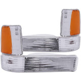 ANZO 511047 FITS: 1991-1996 Dodge Dakota Euro Parking Lights Chrome w/ Amber Reflector