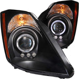 ANZO 121444 FITS: 2003-2005 Nissan 350Z Projector Headlights w/ Halo Black