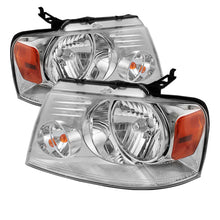 Load image into Gallery viewer, SPYDER 5069825 - Xtune Ford F150 04-08 Amber Crystal Headlights Chrome HD-JH-FF15004-AM-C