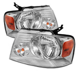 SPYDER 5069825 FITS 5069825 - Xtune Ford F150 04-08 Amber Crystal Headlights Chrome HD-JH-FF15004-AM-C