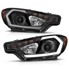 Load image into Gallery viewer, ANZO 121562 FITS 2014-2016 Kia Forte Projector Headlights w/ Light Bar Black Housing w/ DRL