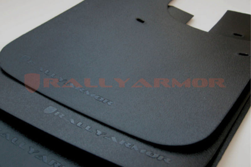 Rally Armor MF2-BAS-BLK FITS: 1993-2001 Subaru Impreza Basic Black Mud Flap w/ Black Logo