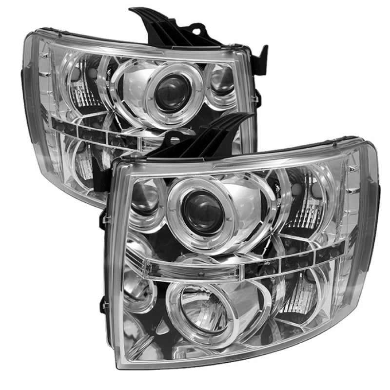 SPYDER 5009500 FITS 5009500 - Spyder Chevy Silverado 1500 07-13 Projector Headlights LED Halo LED Chrm PRO-YD-CS07-HL-C
