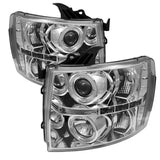 SPYDER 5009500 FITS 5009500 - Spyder Chevy Silverado 1500 07-13 Projector Headlights LED Halo LED Chrm PRO-YD-CS07-HL-C