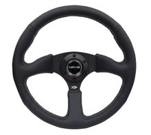 Load image into Gallery viewer, NRG RST-023MB-R - Reinforced Steering Wheel (350mm / 2.5in. Deep) Blk Leather Comfort Grip w/5mm Matte Blk Spokes
