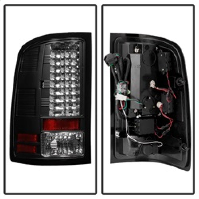 SPYDER 5014948 - Spyder GMC Sierra 07-13 (Not fit 3500 Dually 4 Rear Wheels)LED Tail Lights Black ALT-YD-GS07-LED-BK