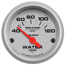 Load image into Gallery viewer, AutoMeter 4337-M - Autometer Ultra-Lite 52mm 40-120 Deg C Short Sweep Electronic Water Temp Gauge