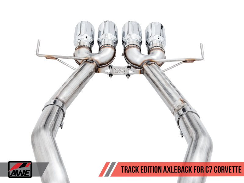 AWE Tuning 3020-42073 FITS 14-19 Chevy Corvette C7 Z06/ZR1 (w/o AFM) Track Edition Axle-Back Exhaust w/Chrome Tips