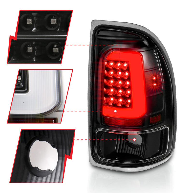 ANZO 311347 -  FITS: 1997-2004 Dodge Dakota LED Taillights Black Housing Clear Lens Pair