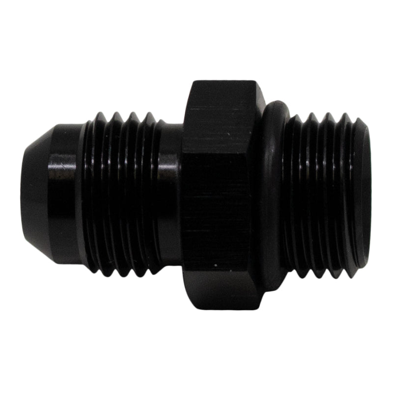 DeatschWerks 6-02-0404-B FITS 6AN ORB Male to 6AN Male Flare Adapter (Incl O-Ring)Anodized Matte Black