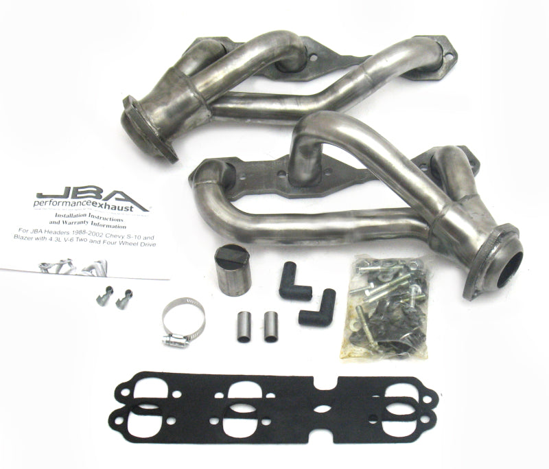 JBA 1840S-3 - 88-95 & 02-03 GM S-Truck 4.3L V6 4WD 1-1/2in Primary Raw 409SS Cat4Ward Header