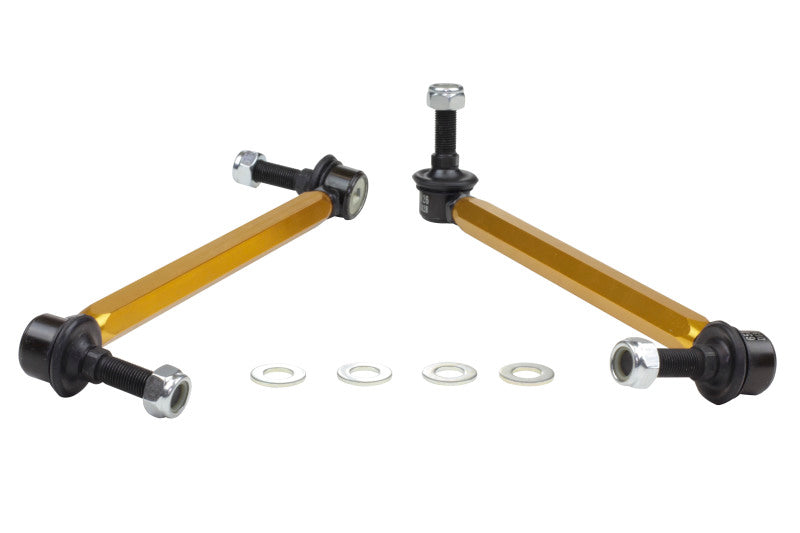 Whiteline KLC169 - 05+ Mustang Coupe 8cyl (Inc Shelby GT/ GT500) Front Swaybar Link Kit H/Duty Adj Steel Ball