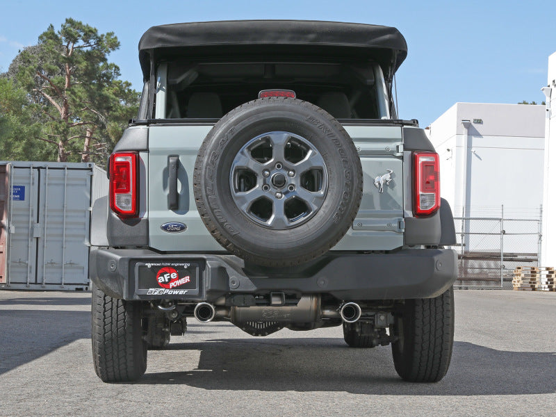 aFe 49-33138-P FITS 2021+ Ford Bronco L4-2.3L (t) / V6-2.7L (tt) Vulcan 3in. to 2.5in. SS Cat-Back - Polished