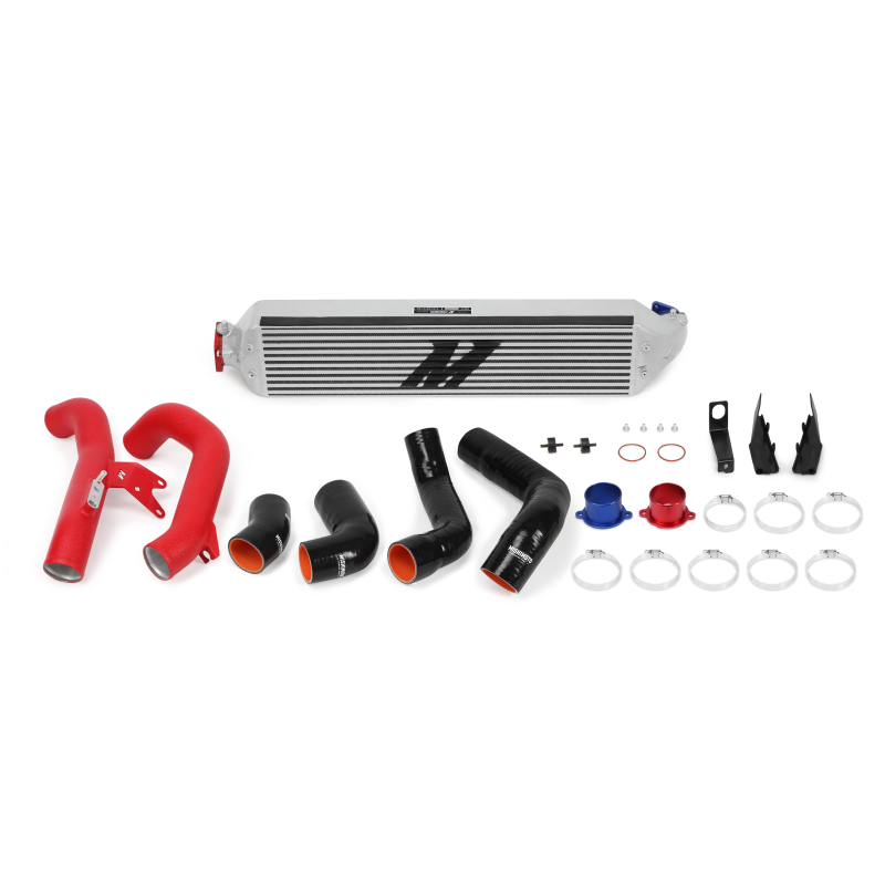 Mishimoto MMINT-CIV-16KSLWRD FITS 2016+ Honda Civic 1.5T / 2017+ Honda Civic Si Silver Intercooler Kit w/Red Pipes