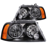 ANZO 111045 FITS: 2003-2006 Lincoln Navigator Crystal Headlights Black