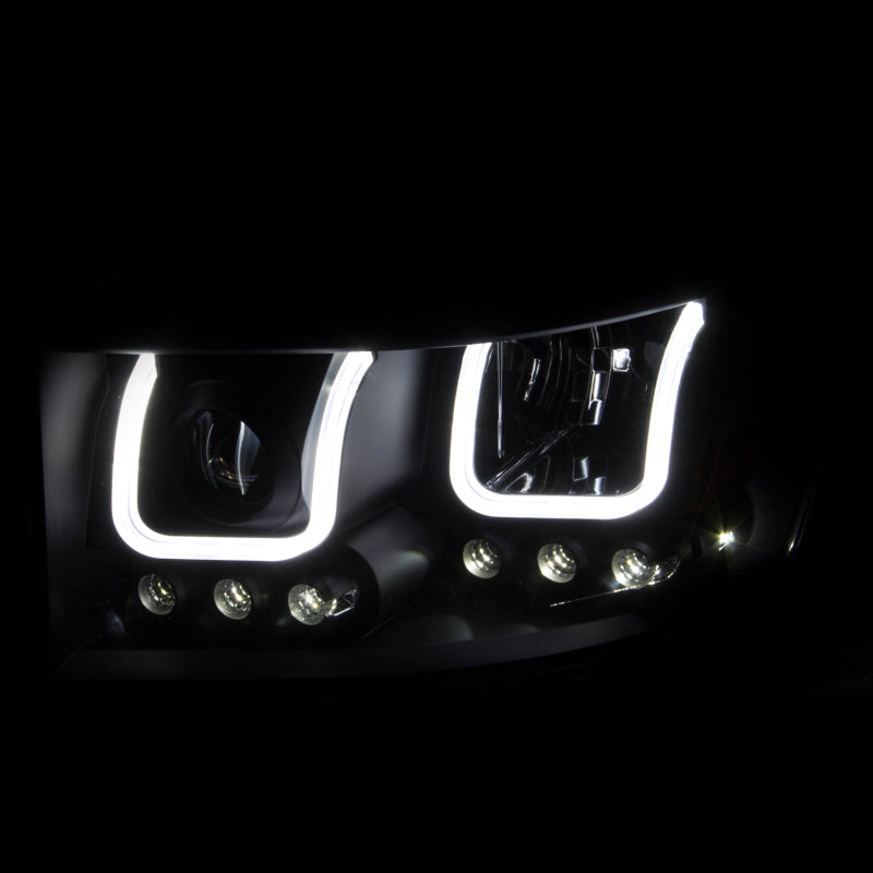 ANZO - [product_sku] - ANZO 2006-2008 Dodge Ram 1500 Projector Headlights w/ U-Bar Black - Fastmodz