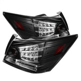 SPYDER 5032621 - Spyder Honda Accord 08-12 4DR LED Tail Lights Black ALT-YD-HA08-4D-LED-BK