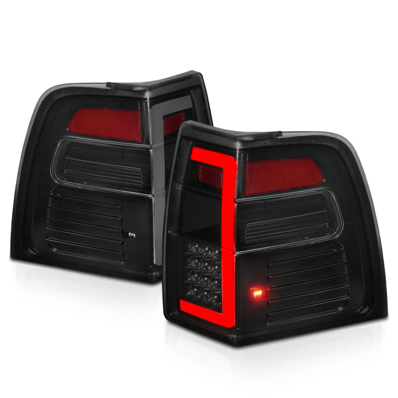 ANZO 311409 FITS 07-17 Ford Expedition LED Taillights w/ Light Bar Black Housing Smoke Lens