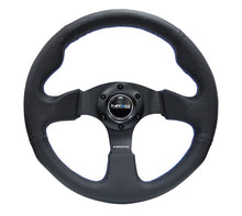 Load image into Gallery viewer, NRG RST-012R-BL - Reinforced Steering Wheel (320mm) Black Leather w/Blue Stitching