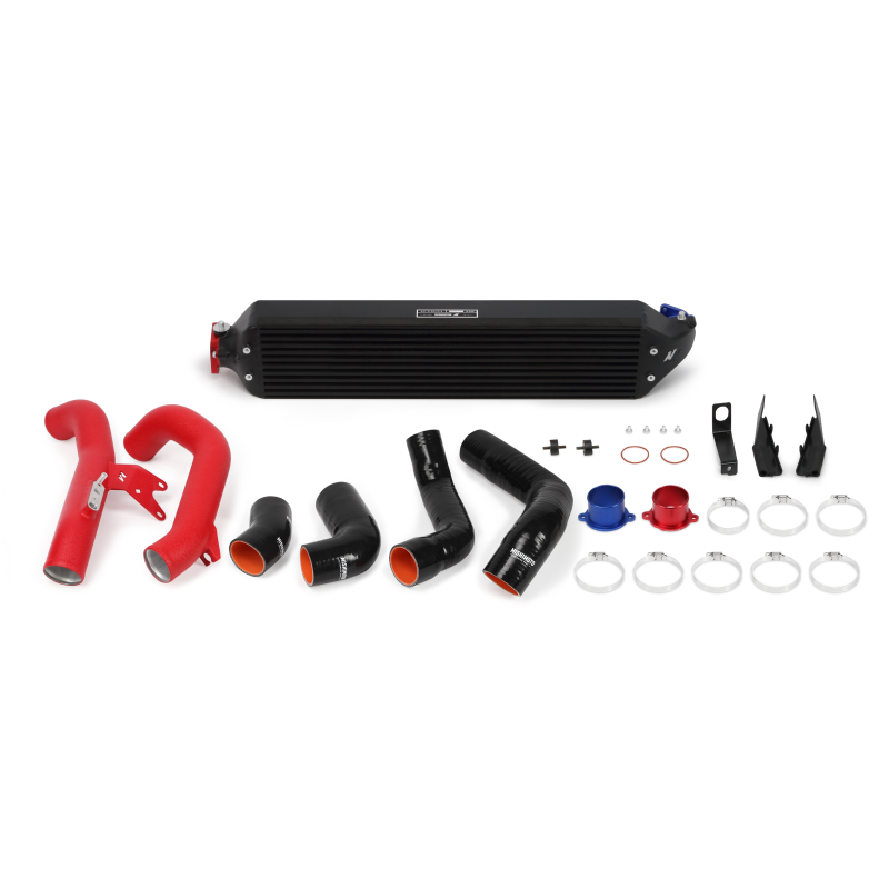 Mishimoto MMINT-CIV-16KBKWRD FITS 2016+ Honda Civic 1.5T / 2017+ Honda Civic Si Black Intercooler Kit w/Red Pipes