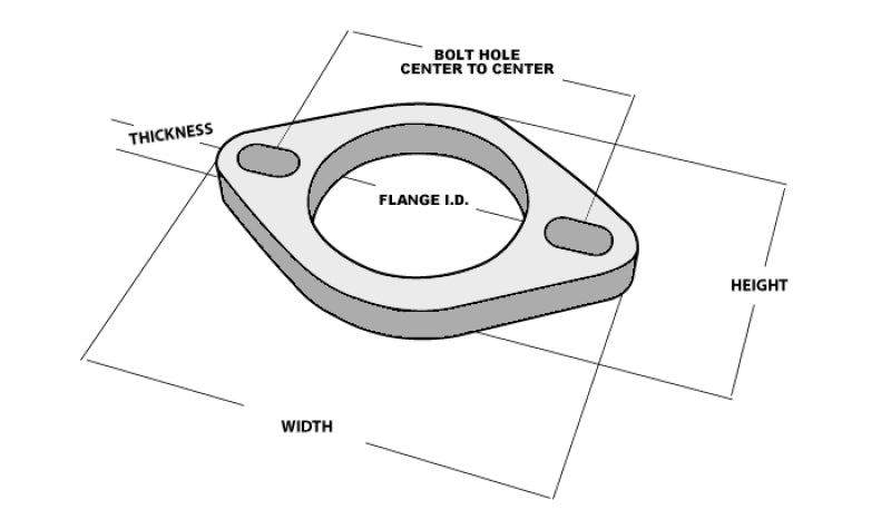 Vibrant 1470S FITS 2-Bolt T304 SS Exhaust Flange (2in I.D.)