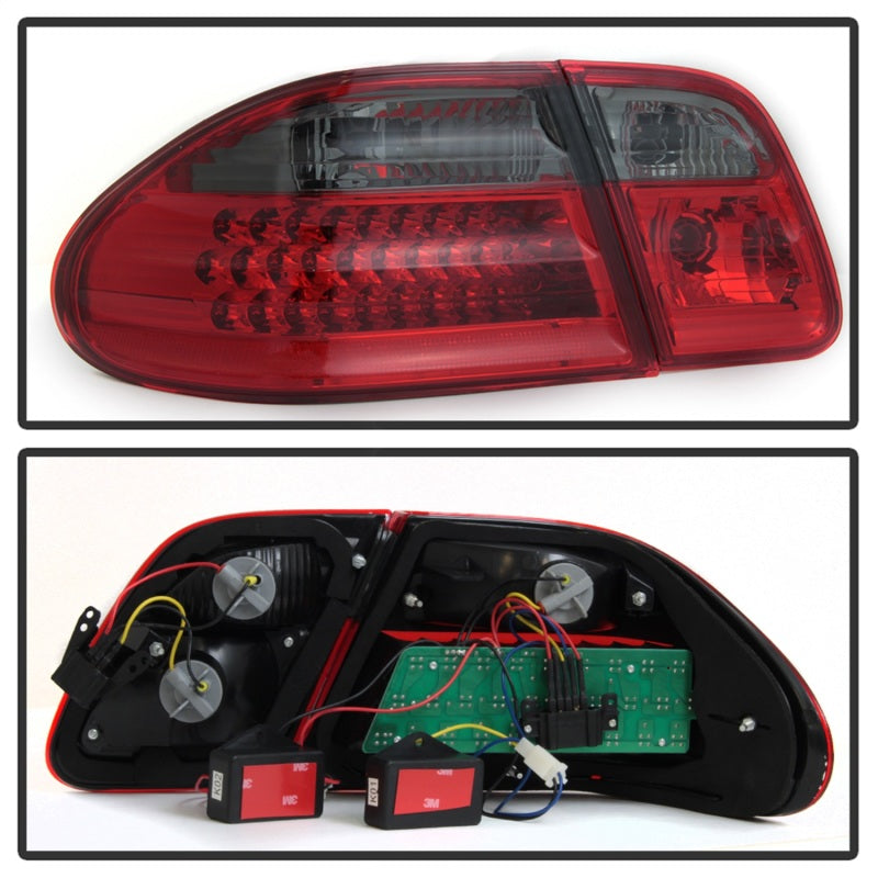 SPYDER 5020659 - Xtune Mercedes Benz W210 E-Class 96-02 LED Tail Lights Red Smoke ALT-CL-MBW210-LED-RSM