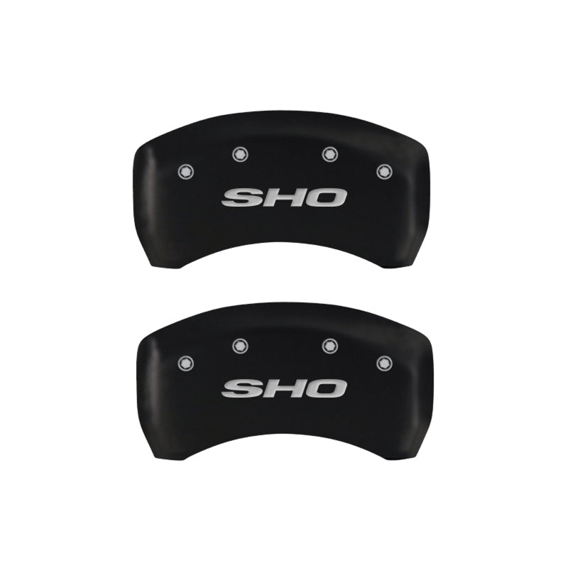 MGP 10222SSHORD FITS 4 Caliper Covers Engraved Front & Rear SHO Red finish silver ch