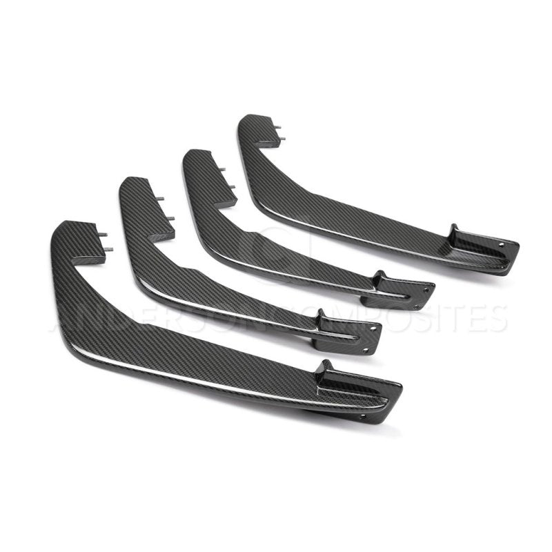 Anderson Composites AC-RDF20CHC8 FITS 20-21 Chevrolet Corvette C8 Stingray Carbon Fiber Rear Diffuser Fins (Set of 4)